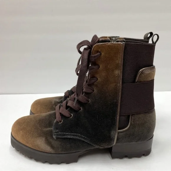 Donald J. Pliner “Esa” Brown Lace Up Combat Boots, Size: 7 - Picture 7 of 11